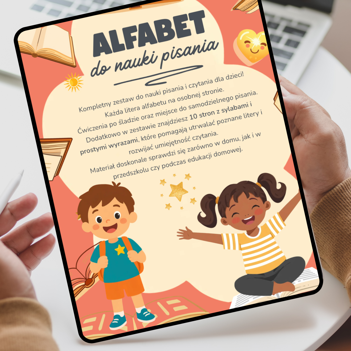 Karty pracy do nauki alfabetu dla dzieci – PDF do druku z ćwiczeniami pisania liter, sylab i prostych wyrazów.